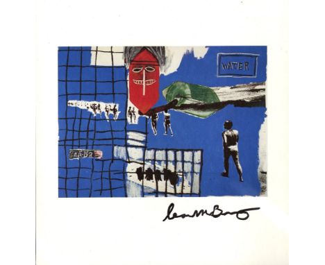 Artist: Jean-Michel Basquiat &amp; Andy Warhol &amp; Francesco Clemente (20th Century). Title: "In Bianco". Medium: Color off