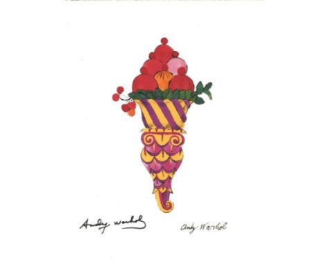 Artist: Andy Warhol [d'apres] (American, 1928 - 1987). Title: "Ice Cream Cone - Fancy". Medium: Color lithograph. Date: Print