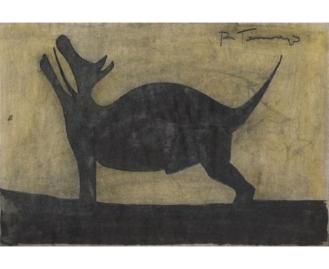 Artist: Rufino Tamayo (Mexican, 1899 - 1991). Title: "Perro". Medium: Watercolor and gouache on paper. Date: Composed 1973. D