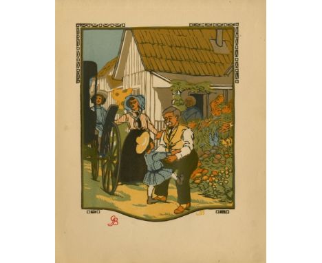 Artist: Gustave Baumann (German/American, 1881 - 1971). Title: "September". Medium: Original color woodcut. Date: Composed 19