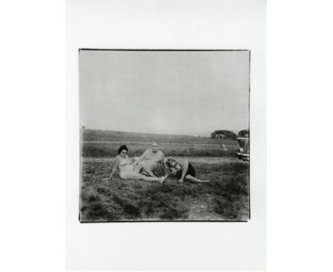 Artist: Diane Arbus (American, 1923-1971). Title: "A Family One Evening in a Nudist Camp, Pennsylvania". Medium: Original pho