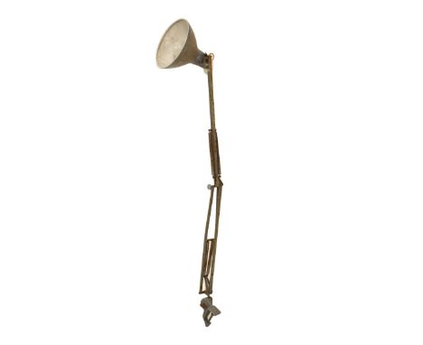 Vintage bench-mounting Anglepoise-style lamp  