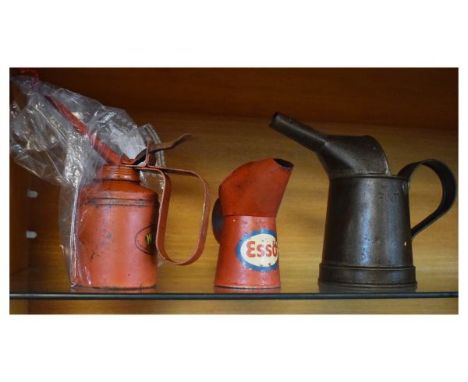 Vintage Esso oil can, similar Wesco oil can, etc  