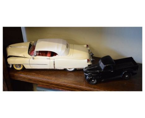 Cream 1:24 scale Danbury Mint 1953 Cadillac Eldorado, together with a Franklin Mint Precision Model 1940 Ford Pick-up Truck, 