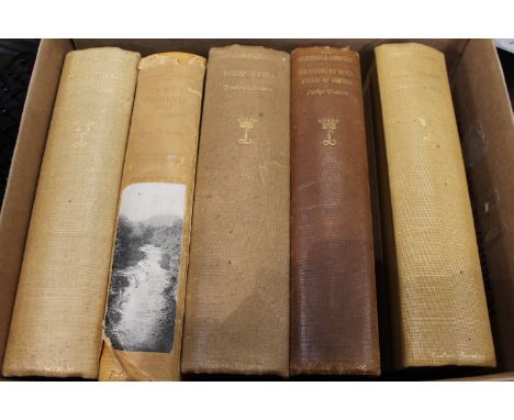 Box of 5 Lonsdale Library books, Sea Fishing, Trout fishing, Fox Hunting, Salmon Fishing and Shooting by Moor