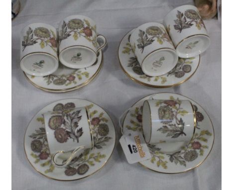 Vintage Wedgwood Litchfield pattern coffee service, 6 cups and saucers (69 12/22)