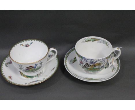 Large Bishop ware farmers arms and verse cup and saucer and similar Spode cup and saucer (149 12/22) 