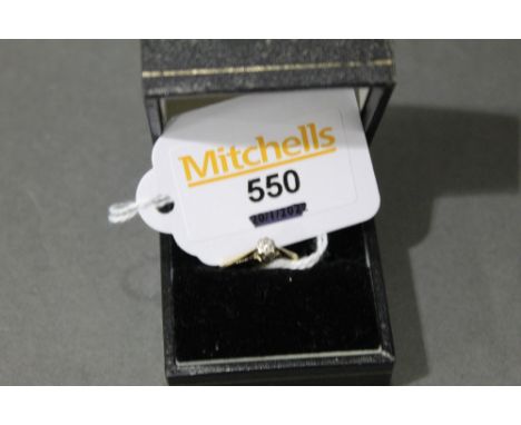 9 ct gold and diamond solitaire ring, size M