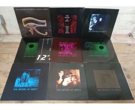The Sisters of Mercy collection comprising two LPs: Vision Thing and First and Last and Always, together with eight 12" singl