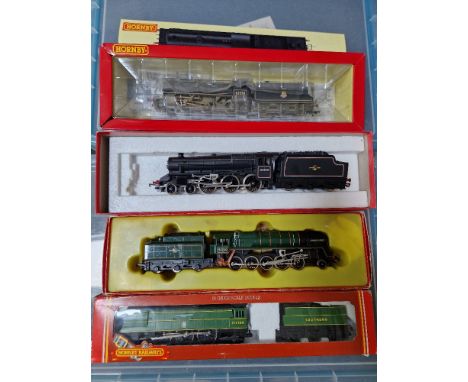 A group of four assorted 00 gauge Hornby railways locomotives to include a R.374, R.861, R3305 &amp; R.859, all in original b