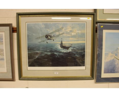 A Gerald Coulson, pencil signed print "To Sink The Bismark"