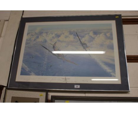 Robert Taylor, pencil signed limited edition print "Combat Over London"