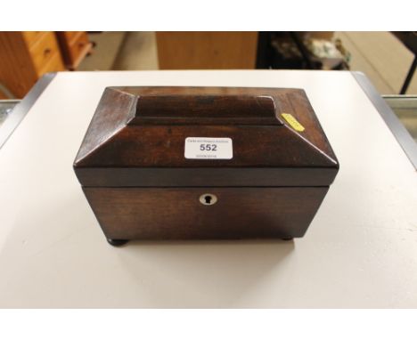 A 19th Century mahogany two compartment tea caddy