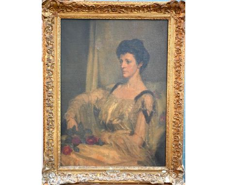 English school - Portrait of Alice Catherine Holt, 1905, oil on canvas, 90 x 64 cm
