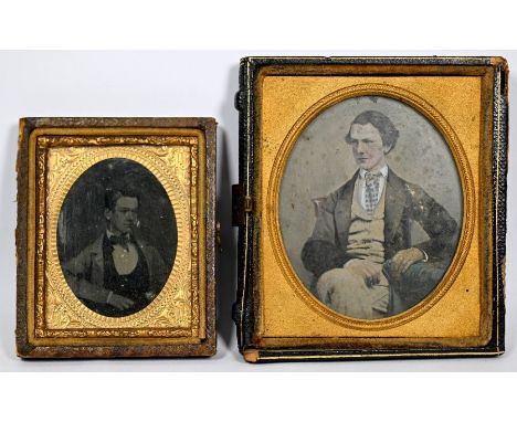 Two Victorian Ambrotype portraits of young gentlemen (2)