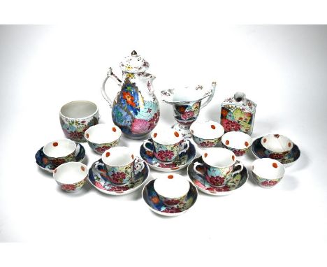 An 18th century Chinese export 'Tobacco Leaf' pattern part tea and coffee service, circa 1770 Qianlong period (1736-1795) Qin