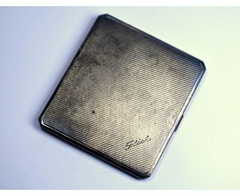 An engine-turned cigarette case, S.J. Rose &amp; Son, London 1938, 3.4oz (105g)