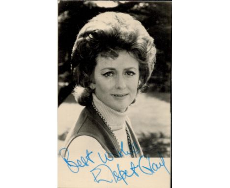 Elspet Gray signed 5.5x3.5 inch black and white photo. Scottish actress, who first became known for her partnership with her 