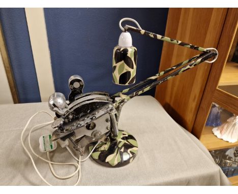 Vintage Herbert Terry &amp; Sons Anglepoise Lamp formed w/a Bespoke Vulcan Bomber Engine
