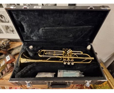 Cased Jupiter Trumpet Musical Instrument