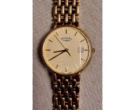 Rotary Swiss Made 9ct Gold Gents Wristwatch - 59.9g 