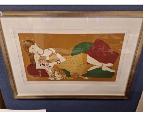 Signed Limited Edition Philippe Noyer (1917-1985) Lithograph Art - Heidi - 105x73cm