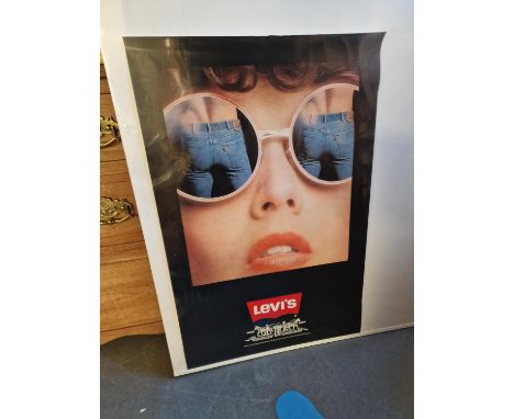 Original Vintage Levi's 1970's-80's Sunglasses Advertising Poster - 75x48cm