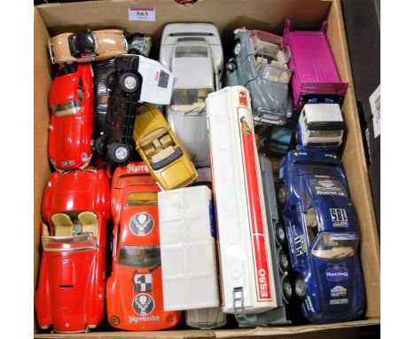 A box of mixed diecast to include Bburago Cobra 427