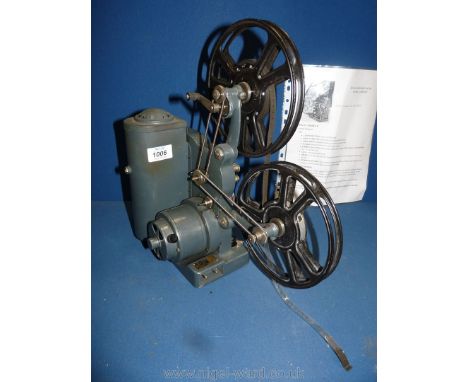 A Paillard Bolex film Projector 9.5mm 110v, circa 1937, 14'' tall.