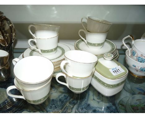 A Royal Doulton 'Rondelay' part tea service for eight, no milk jug or teapot.