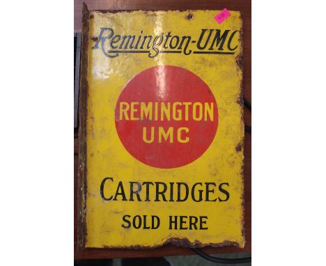 Advertising - Remington UMC Cartridges Sold Here Tin enamel sign 31cm in Height 