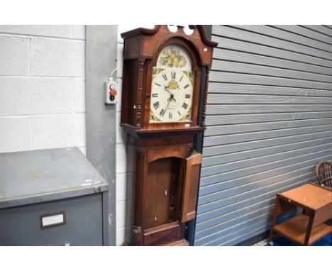 A 19th Century longcase clock having 30hr movement, painted dial for Dan Bellman, Broughton, af