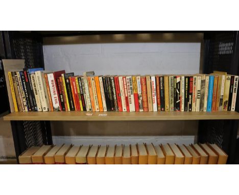 Shelf of paperback Holocaust related books. Not available for in-house P&amp;P, contact Paul O'Hea at Mailboxes on 01925 6591