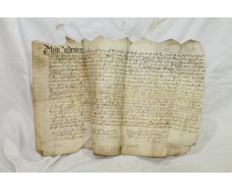 17TH CENTURY INDENTURE, property in Cumberland.  Court of Common Pleas, between Thomas Earl of Sussex & Robert Lennard, on th