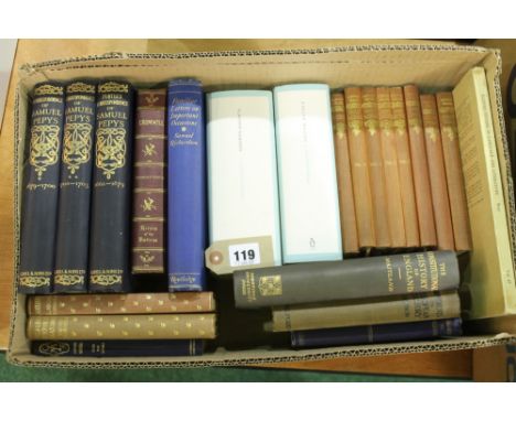 PEPYS SAMUEL.  Private Correspondence. 3 vols. Frontis. Orig. blue cloth, gilt backs. 1926-1929; also a carton of unrelated v