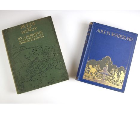 Barrie (J.M.), PETER & WENDY, first thus, illustrated by Edmund Blampied, embossed illustrated green cloth boards, illustrate