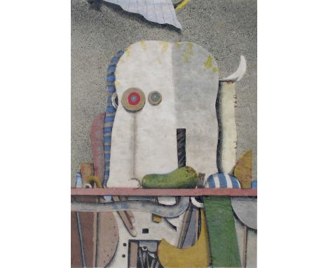 Karl Korab (b.1937) AustrianAbstractSigned, lithograph, together with a companion work by the same hand and a print after Mar