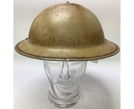 WW2 British 8th army desert rats helmet. Made by BMB - Briggs Motor Bodies ltd of Dagenham, January 1941. Complete with liner