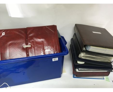 A large collection of albums of first day covers commemorative covers PHQ cards and other cards and some coin covers