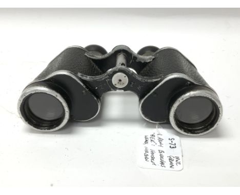 WW2 German army 6x30 binoculars marked Dienstglas meaning service glass. Maker code marked bek for Hensoldt Werk fur Optic u.