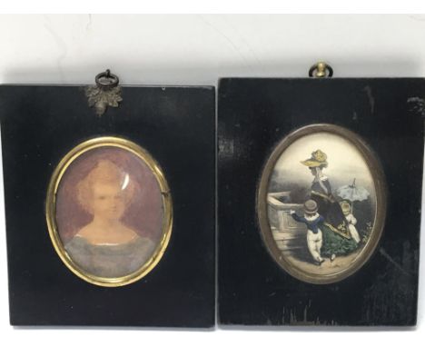 An early Victorian miniature of a young girl, signed and dated to the reverse painted by James Clements in Worcester August 1