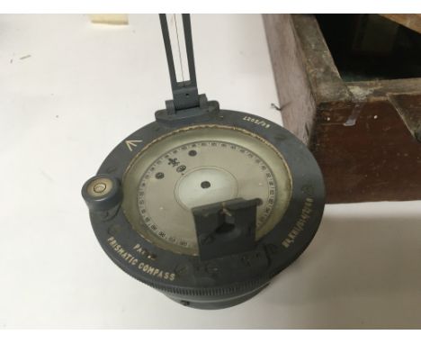 A British Military Prismatic Compass a box for a Marine Type 2 Radar and a Stuart’s Distance Meter. (3) - NO RESERVE
