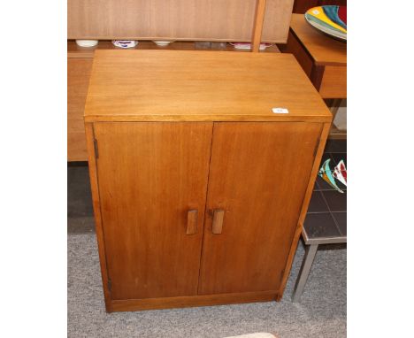 A Criterion teak record player cabinet, 61cm wide x 77cm high