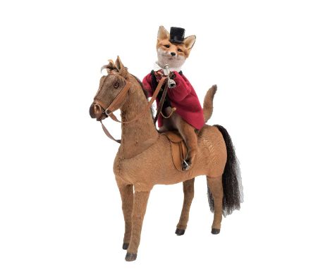  Anthropomorphic Taxidermy: A Red Fox Cub Huntsmen on Horseback, circa 2012, by A.J. Armitstead, Taxidermy, Darlington, Co Du
