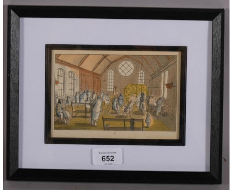 Edward Bawden (1903 - 1989), the Child Welfare Centre, colour lithograph published by Curwen Press 1949, image 9cm x 15cm, fr