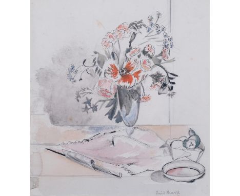 Enid Marx (1902 - 1998), vase of flowers, Painswick, 1927, watercolour, signed, 32cm x 28cm, framed, provenance: Sally Hunter
