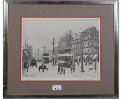 Arthur Delaney (1927 - 1987), Manchester street, lithograph, signed in pencil, no. 74/80, image 25cm x 33cm, framedLight foxi