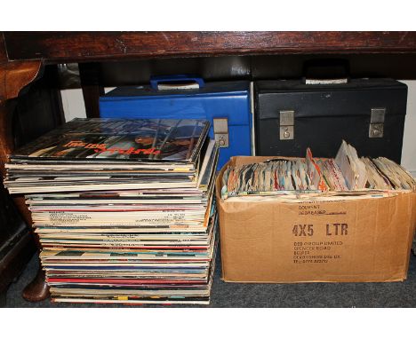 A large good collection of pop LP and 45 rpm records to include Beatles, Tina Turner, Yardbirds, Troggs, Kate Bush, Elvis, Be