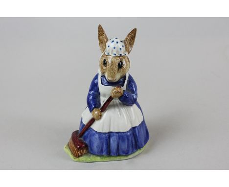 A Royal Doulton Mrs Bunnykins 'Clean Sweep' rabbit ornament