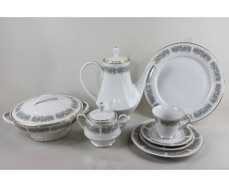 A Noritake part dinner and coffee set, including serving dishes, coffee pot, sauce boat etc